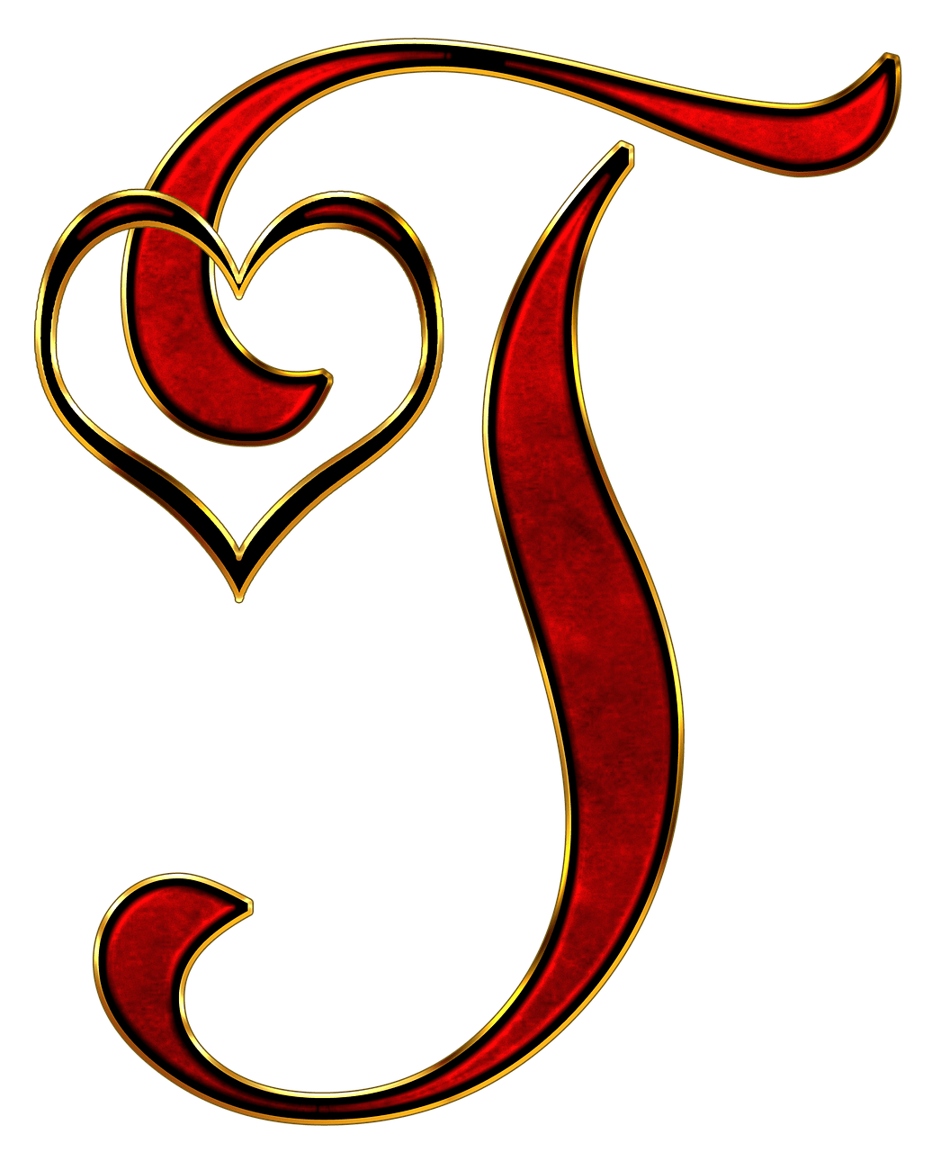 Valentine Capital Letter T