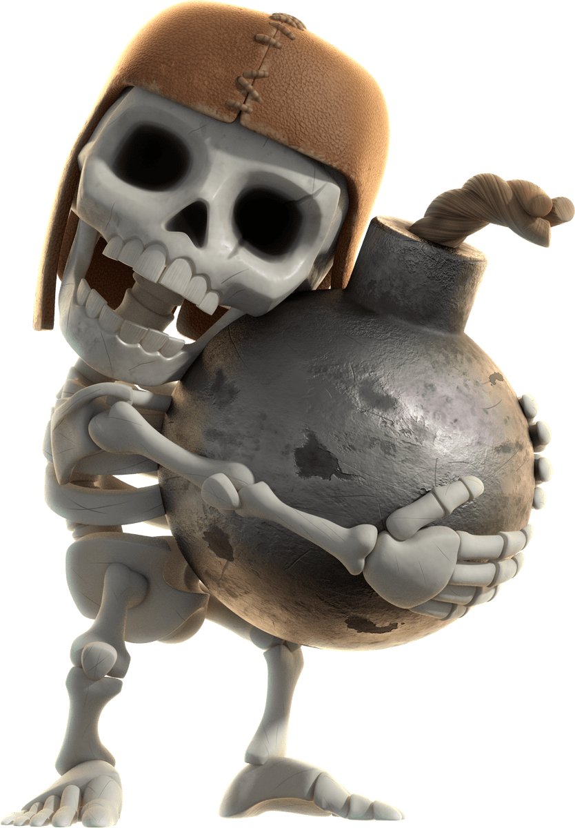 Clash Of Clans Skeleton Holding Bomb