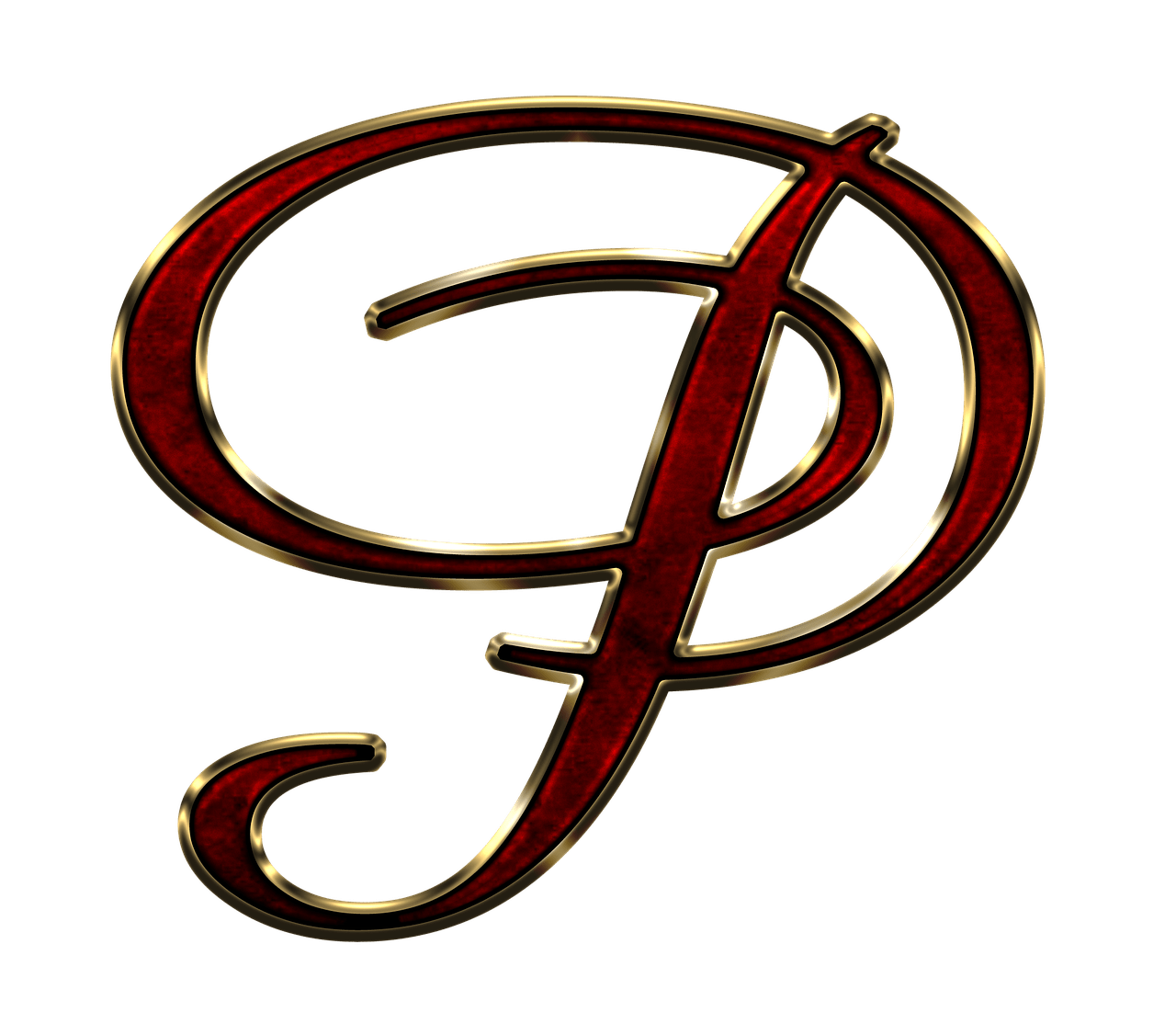 Capital Letter P Red