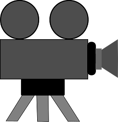 Grey Silhouette of Camera