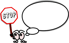 Speech Bubble with Stop Sign at the Left