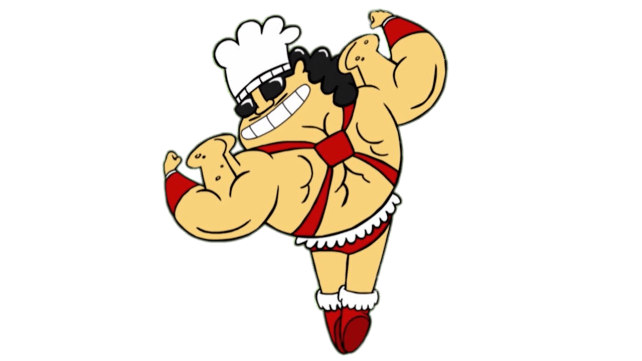 The Bread Maker Showing Muscles