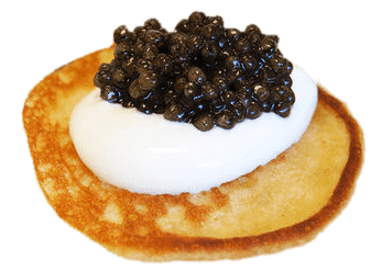 Blini With Sour Cream and Caviar