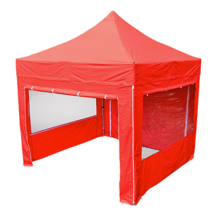 Red Garden Canopy With Windows