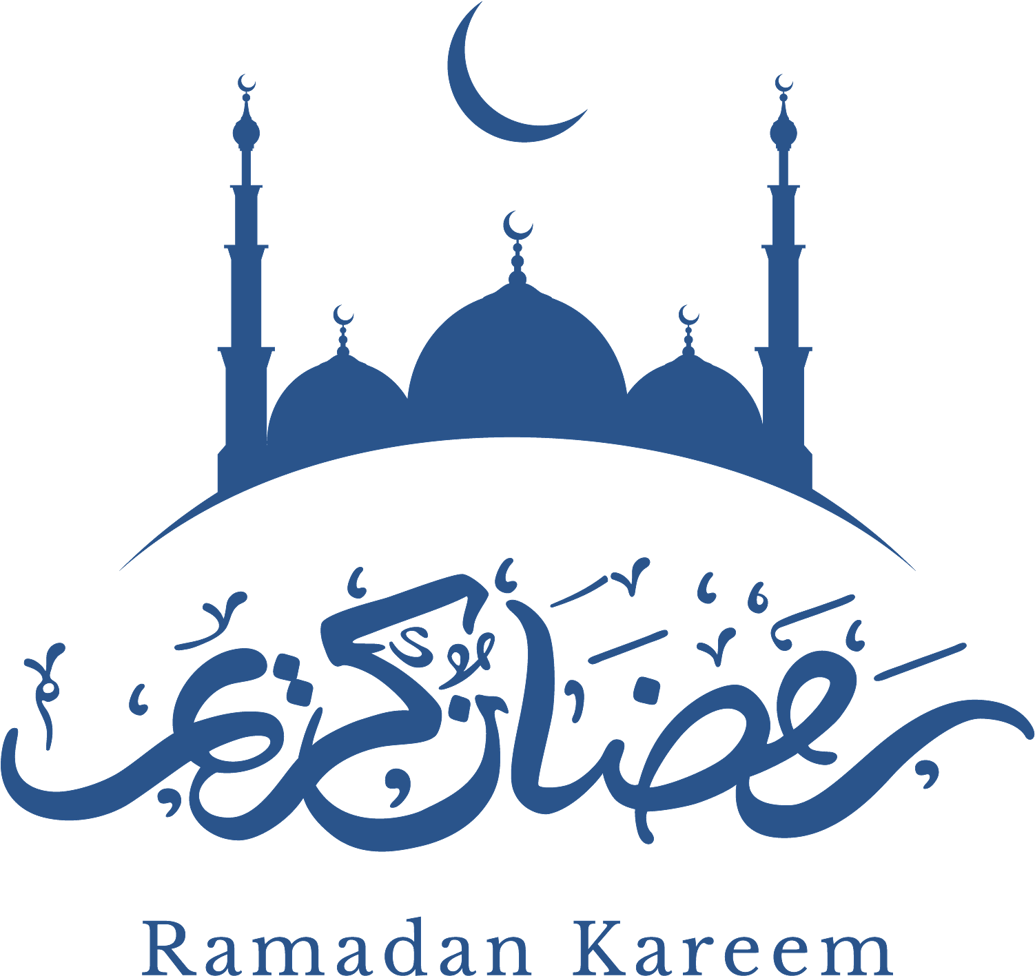 Ramadan Kareem Blue Mosque and Crescent