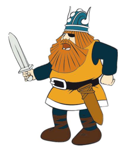 Halvar the Viking Holding Sword