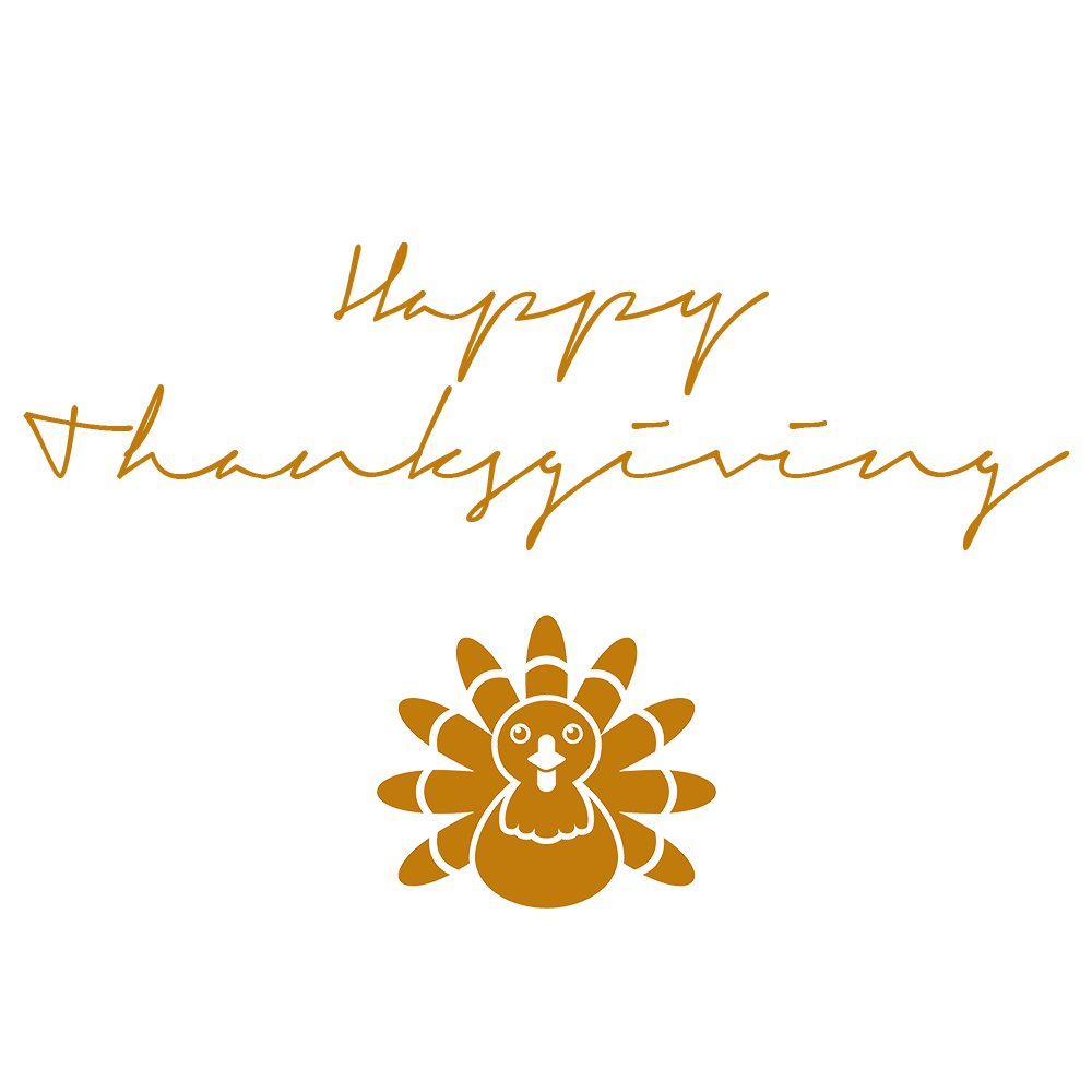 Happy Thanksgiving Signature Turkey Icon