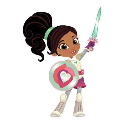 Nella the Princess Knight Brandishing Her Sword