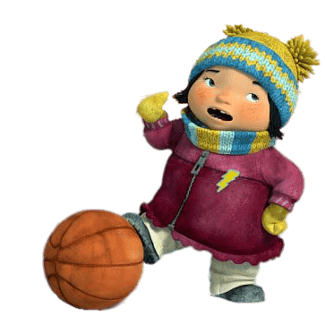 Snowsnaps Kiki playing with ball