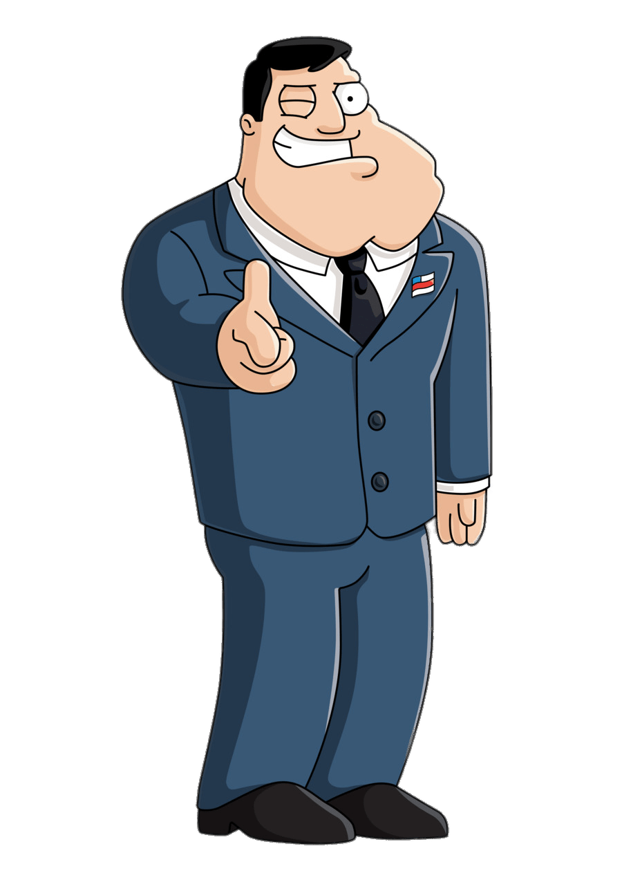 American Dad Character Stan Smith Pointing At You