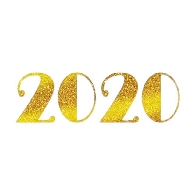 Happy New Year 2020 Retro Golden