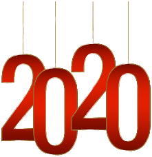 Happy New Year 2020 Hanging Numbers