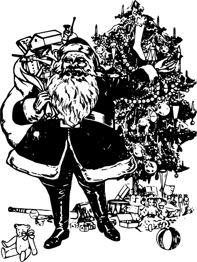 Vintage Representation of Father Christmas Santa Claus