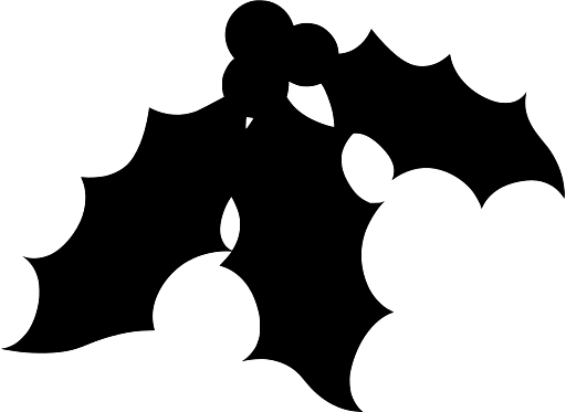Silhouette of Christmas Mistletoe