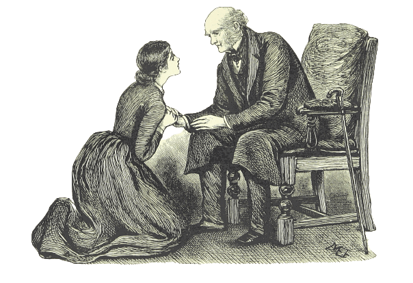 Father And Daughter Talking