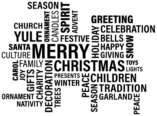 Seasonal Greetings Printed Decoration