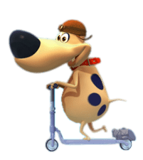 Loopdidoo on His Scooter