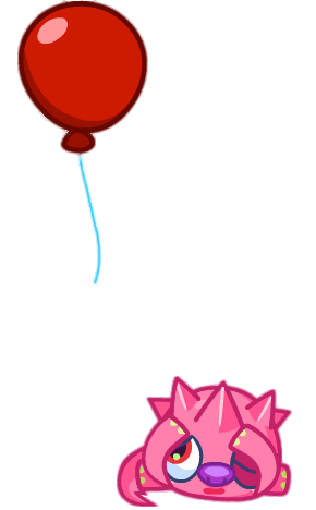Jarvis the Pointy Pinkipine Afraid Of Balloon