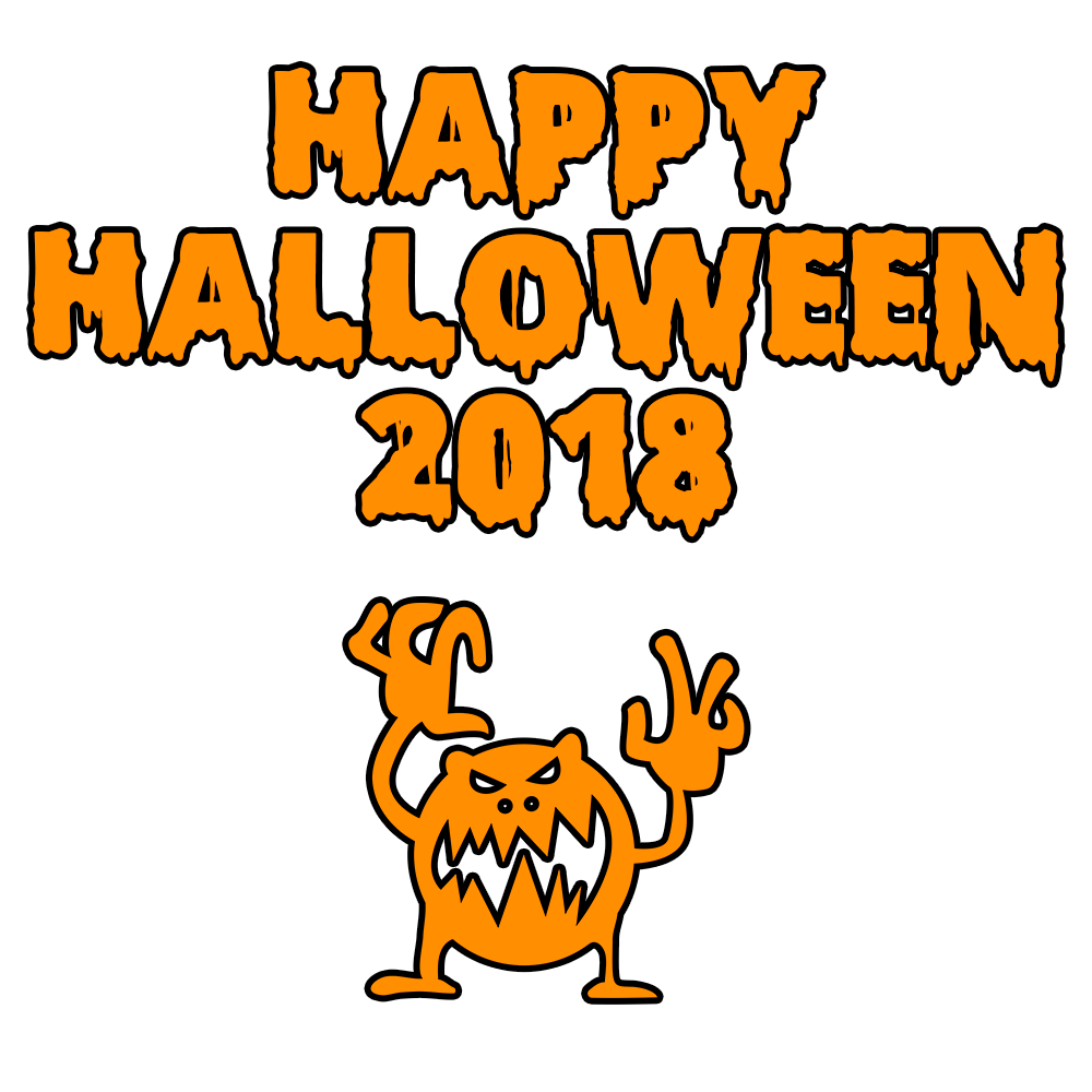 Happy Halloween 2018 Scary Monster Bloody Font