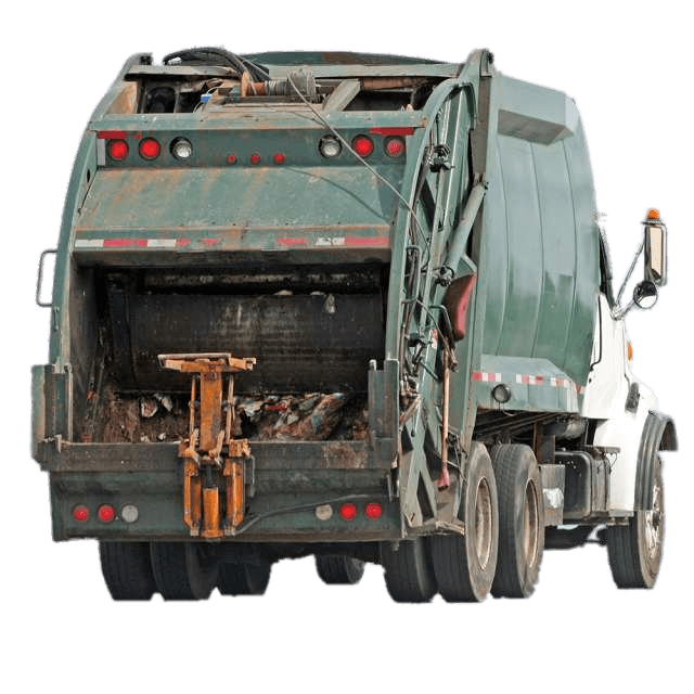Green Garbage Truck