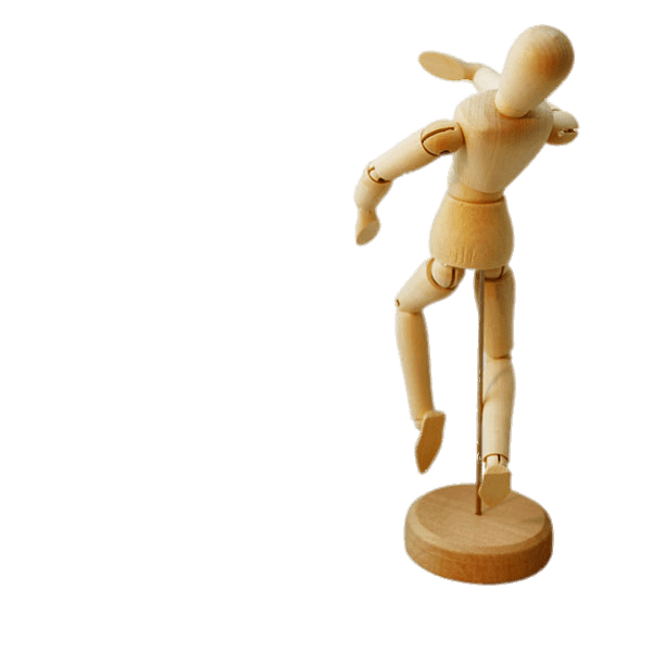 Small Wooden Articulated Mannequin Back