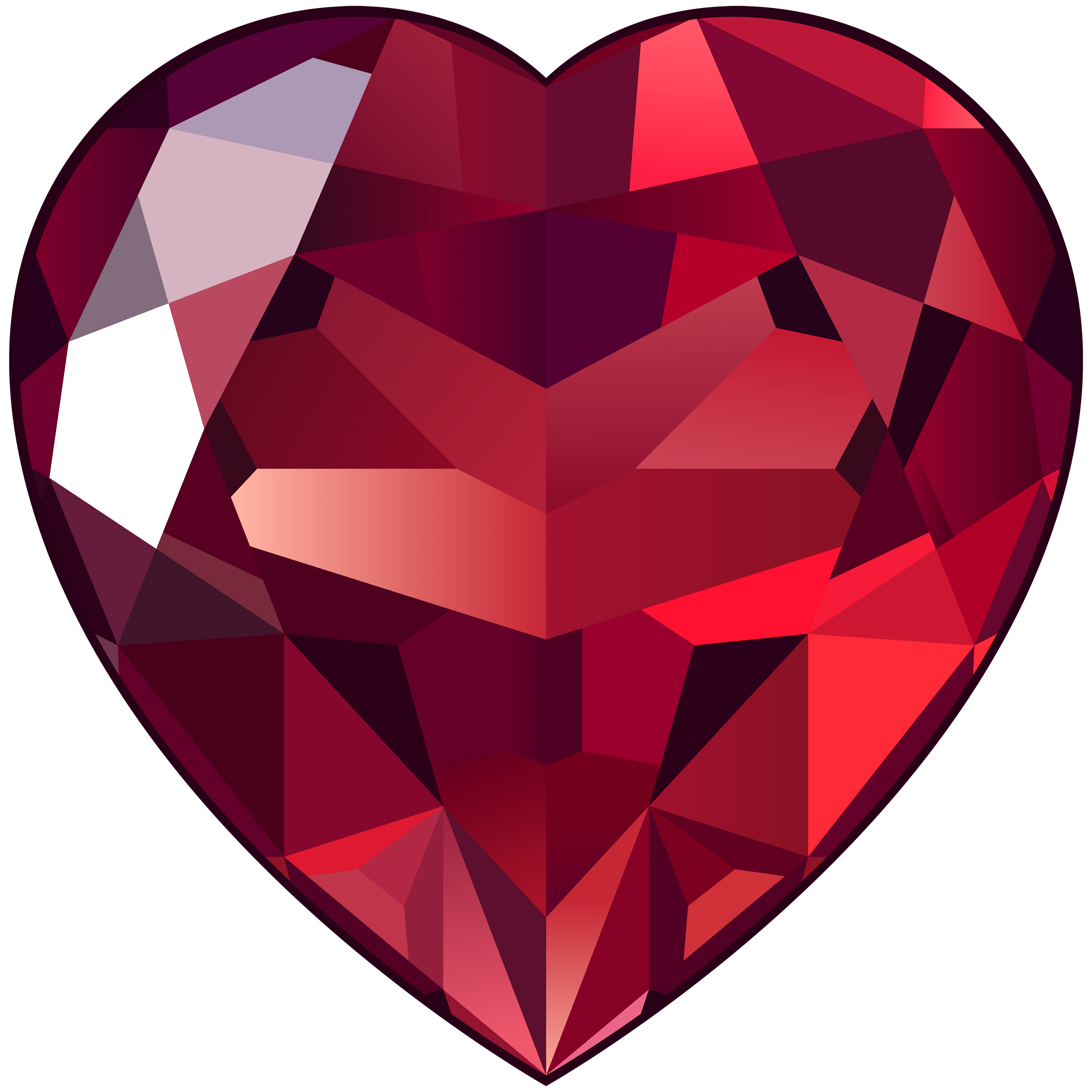 Large Ruby Heart Clipart