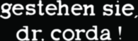 Gestehen Sie Dr Corda