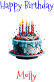 Happy Birthday Molly Custom Message