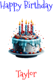 Happy Birthday Taylor Custom Message