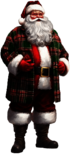 Santa Claus in a Plaid Coat
