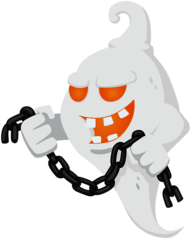 Ghost Holding Chain Halloween
