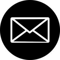 Email Icon Black Circle Envelope