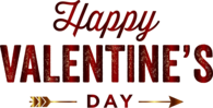 Happy Valentines Day Gold Arrow