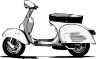Scooter Vespa Drawing