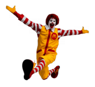 Ronald Mc Donald Jumping