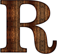 Wooden Capital Letter R