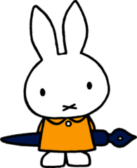 Miffy Holding A Large Pen