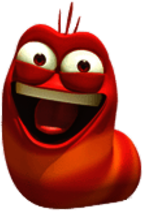 Larva Red Happy