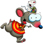 Binoo and Patch on Toopy's Head