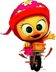 Priscilla on Bicycle