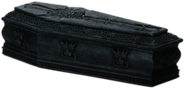 Stone Coffin With Gargoyle Decoration