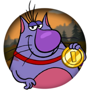 Nature Cat Character Ronald Medal