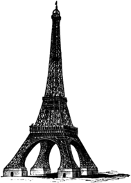 Eiffel Tower Bw Full Vintage