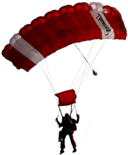 Red and White Parachute