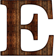 Wooden Capital Letter E