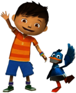 Zack and Quack Waving