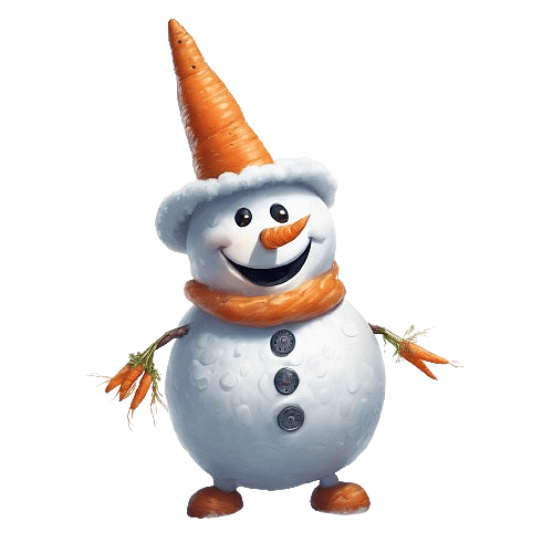 Carrot Snowman
