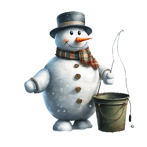 Fishing Snowman