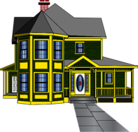 Green and Yellow Victorian House