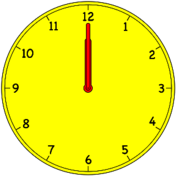 Analogue Clock 12:00